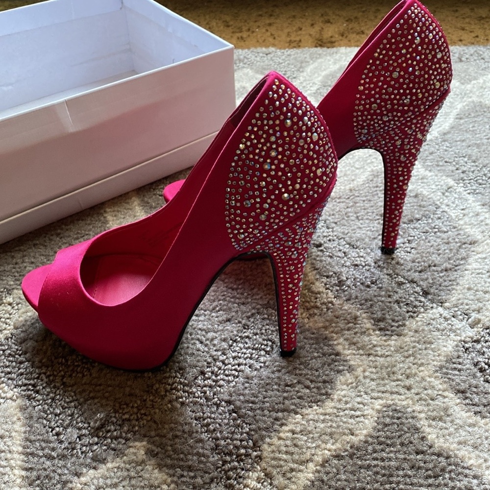 Steve Madden Pink Rhinestone Heels